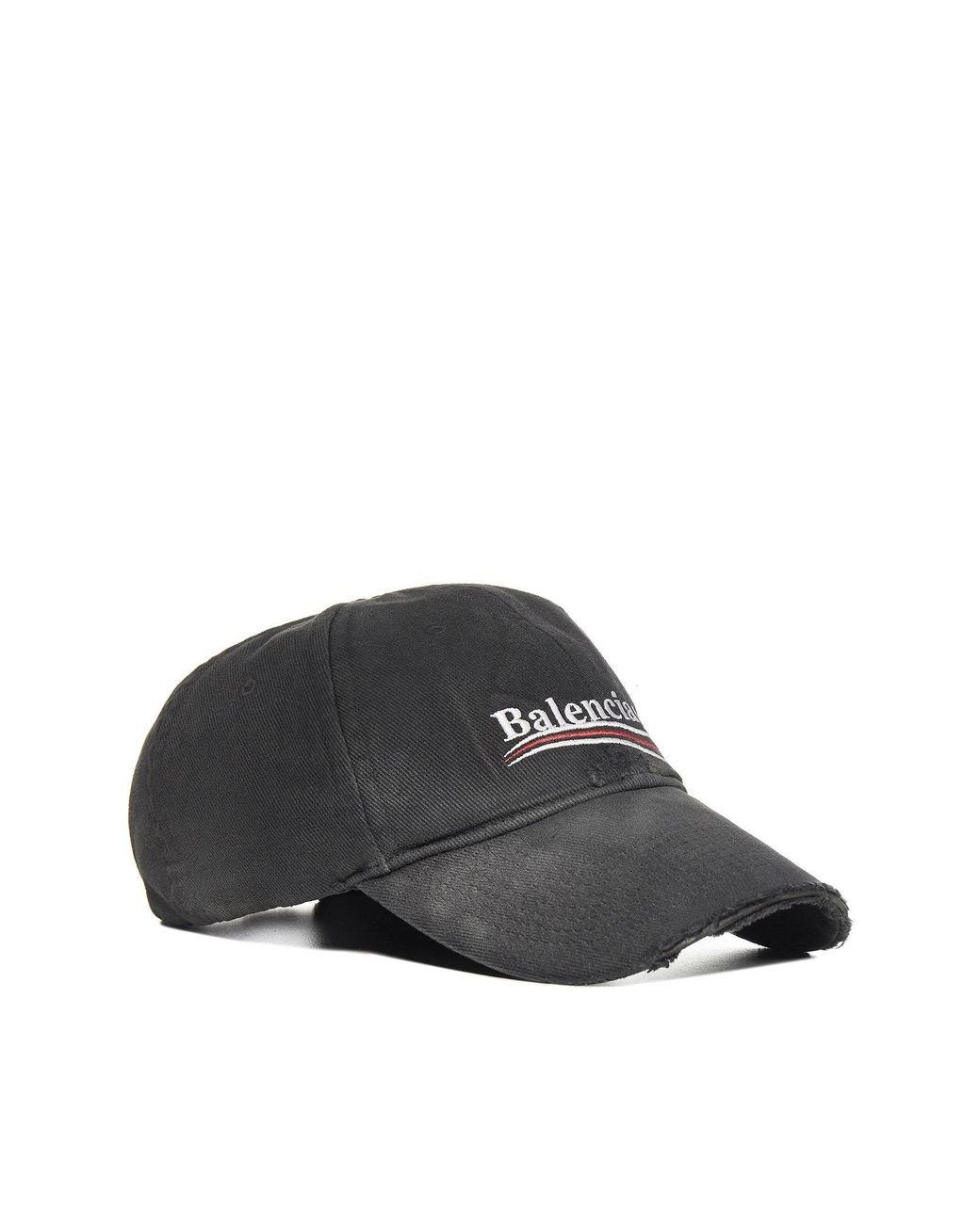 Balenciaga Political Campaign Destroyed Cotton Logo Cap in Balenciaga Political Campaign Destroyed Cotton Logo Cap in