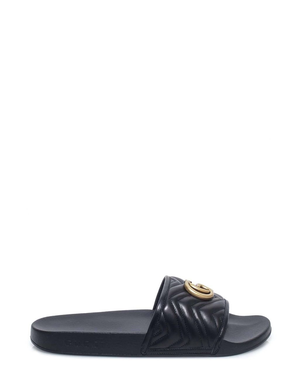 gucci navy slides
