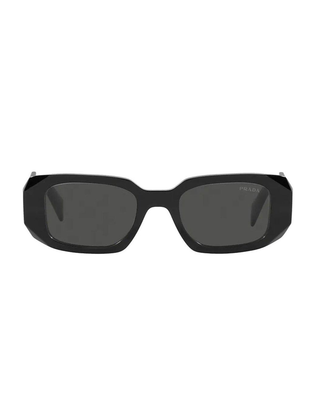 Prada Rectangular Frame Sunglasses in Gray | Lyst