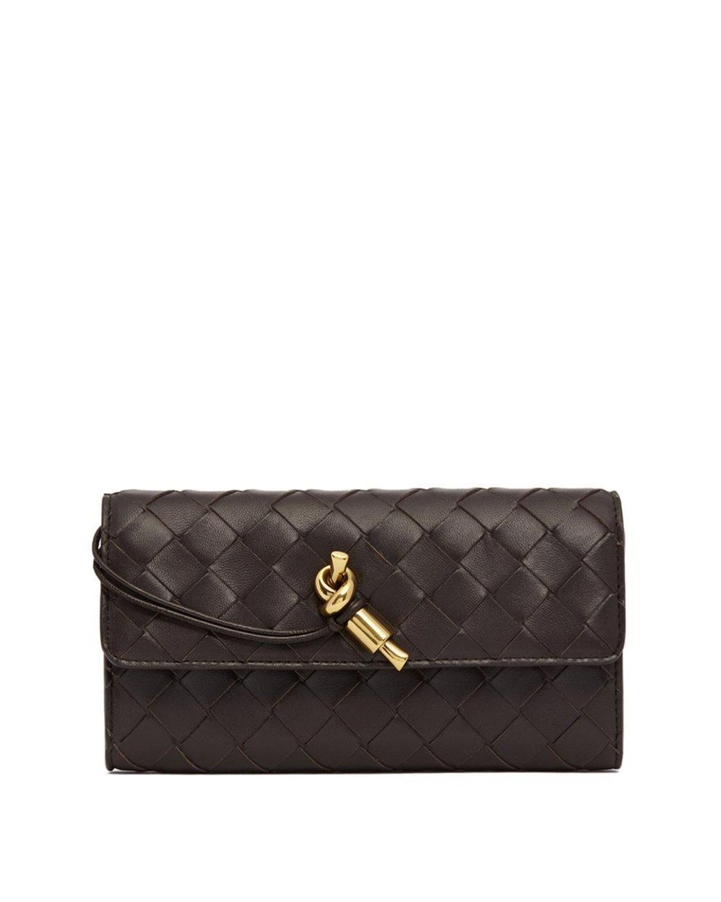 Bottega Veneta Andiamo Large Flap Wallet in Black | Lyst UK