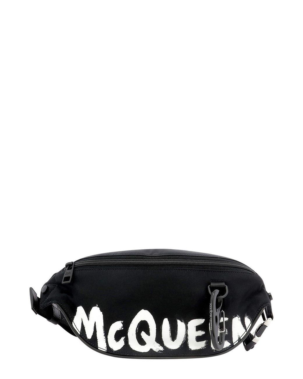Alexander McQueen Synthetic Graffiti Fanny Pack in Black for Men - Lyst