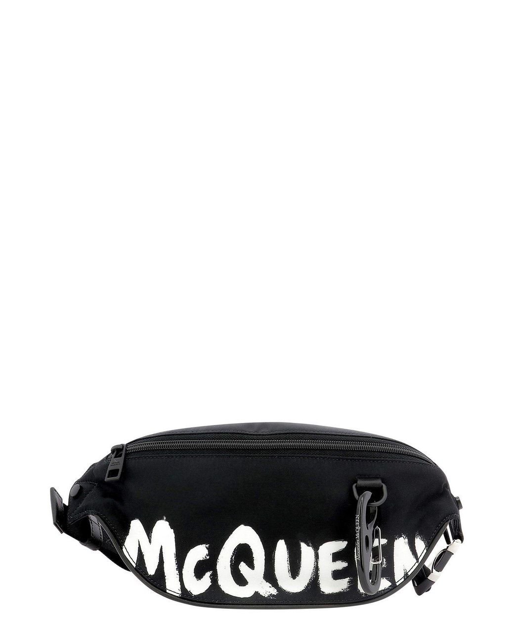 Alexander McQueen Synthetic Graffiti Fanny Pack in Black for Men Lyst