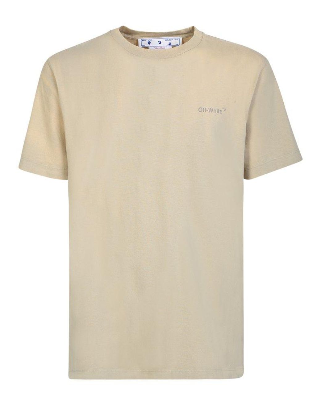 Off-White c/o Virgil Abloh Cotton Logo Detailed Crewneck T-shirt in ...