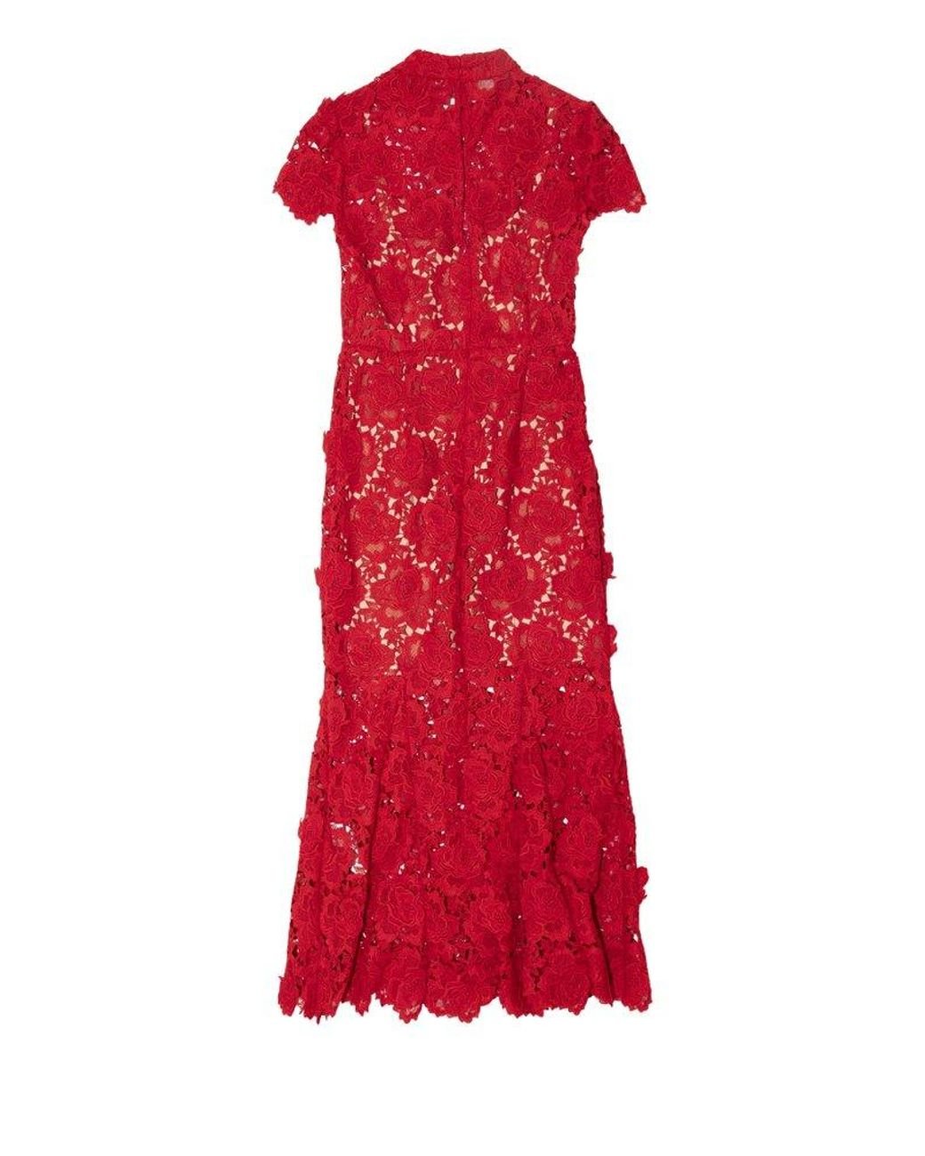 Self portrait red store dress sale