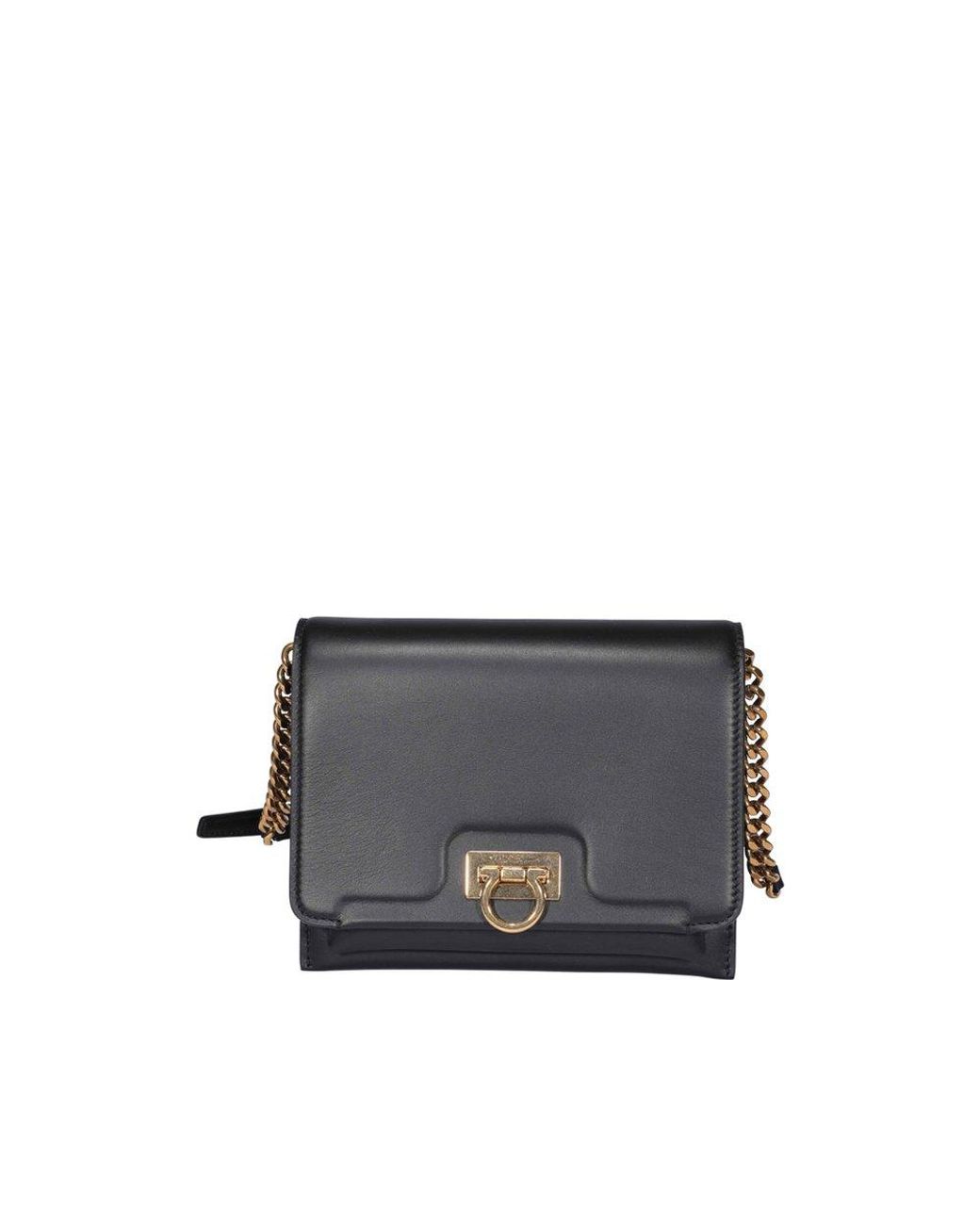 Ferragamo Small Trifolio Crossbody Bag in Black Lyst