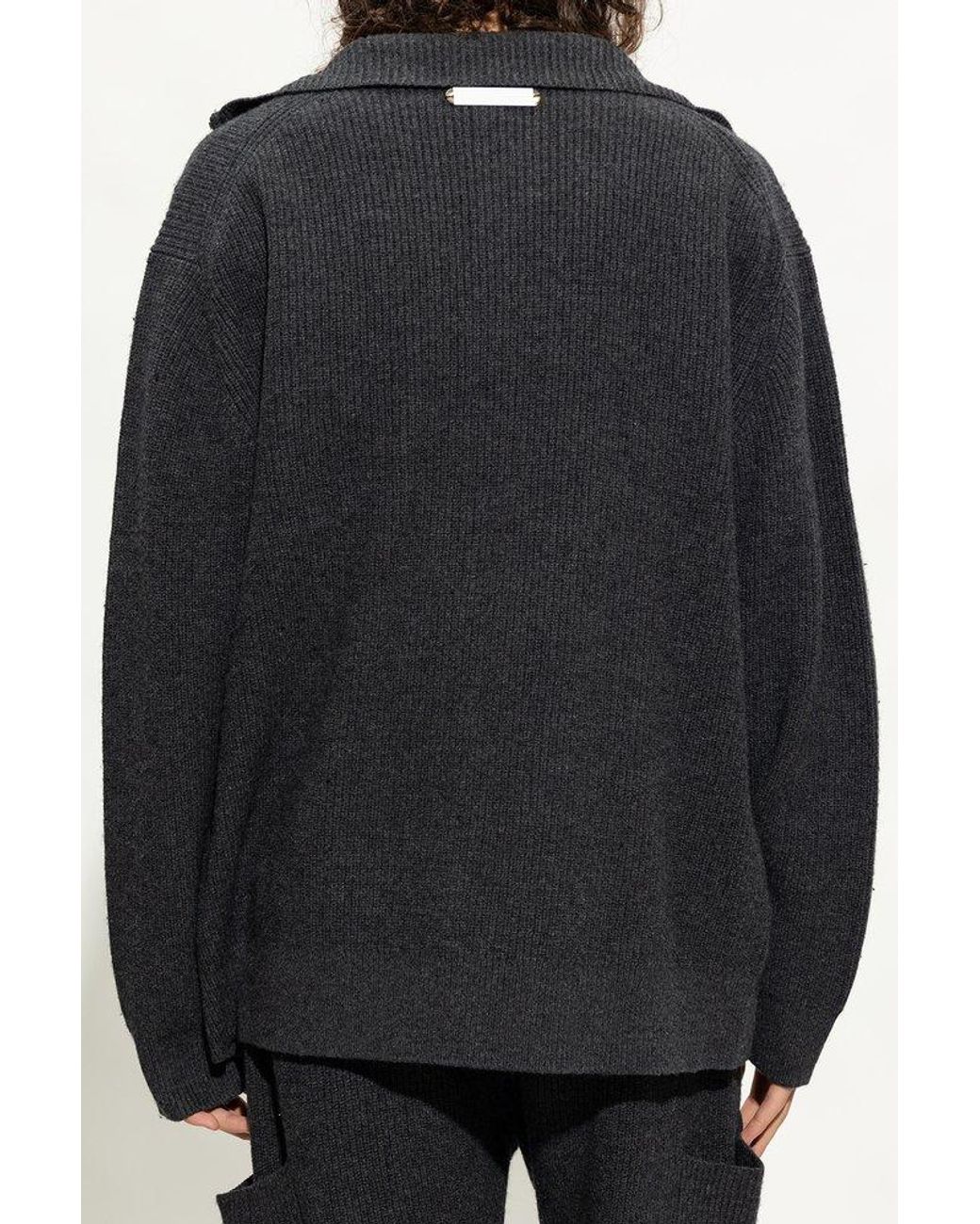 Helmut Lang Zip-up Knitted Cardigan in Blue for Men | Lyst