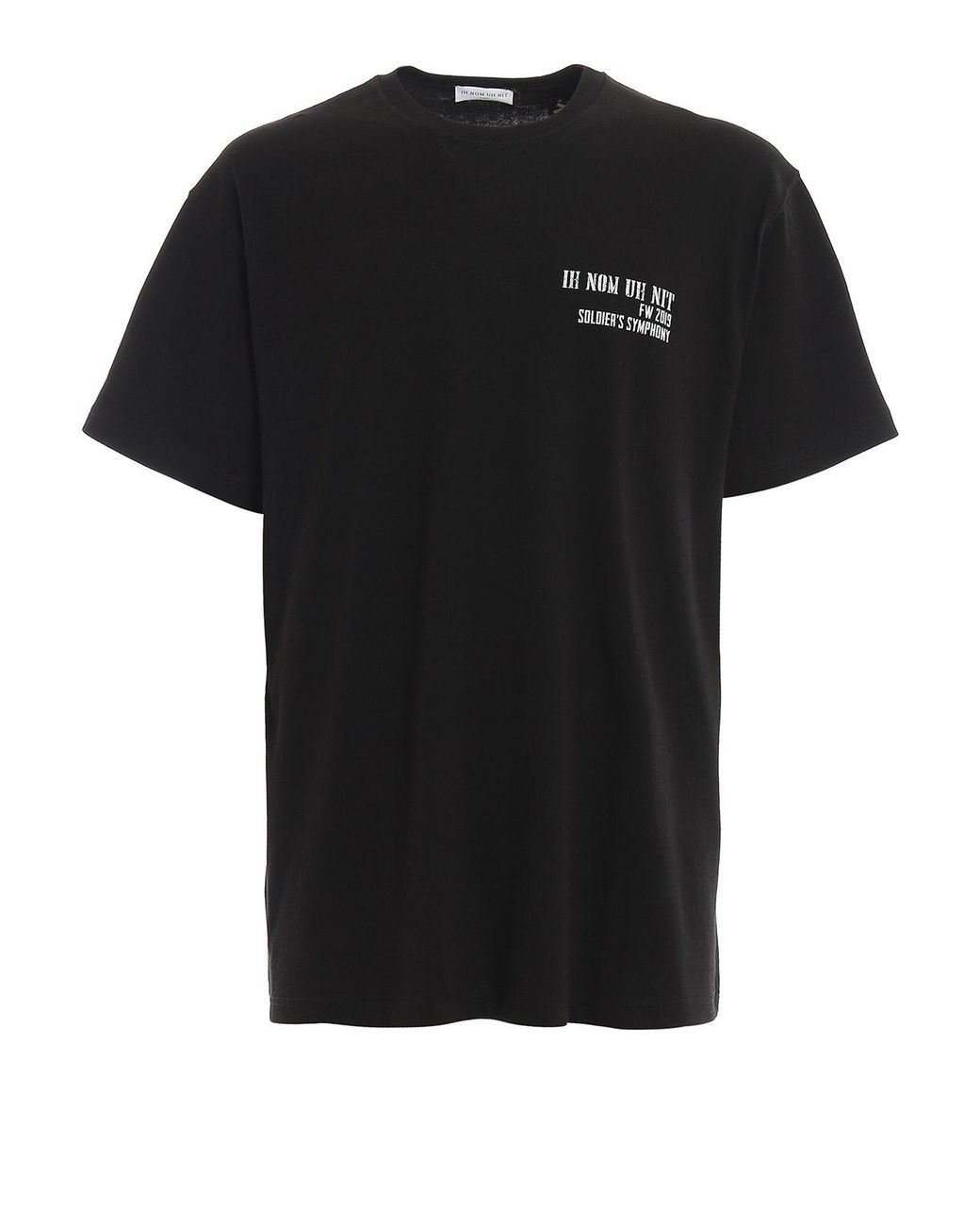 ih nom uh nit Cotton Logo Print Crewneck T-shirt in Black for Men - Lyst