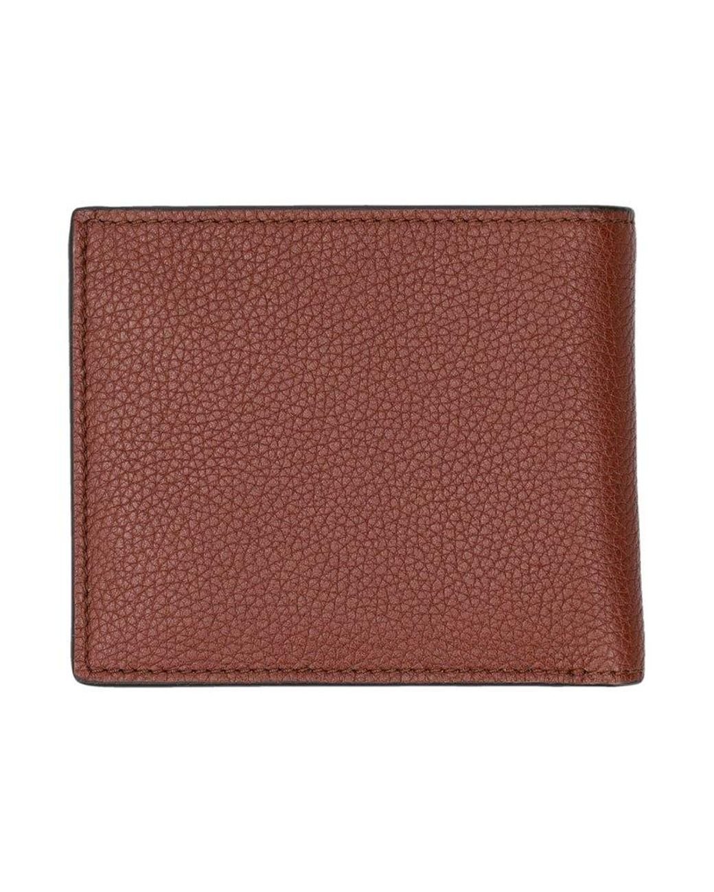 Tom Ford Logo Printed Bi-fold Wallet in Red for Men | Lyst