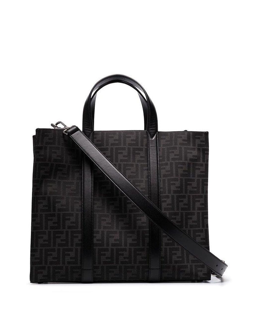 Fendi Ff-monogram Tote Bag in Black for Men | Lyst
