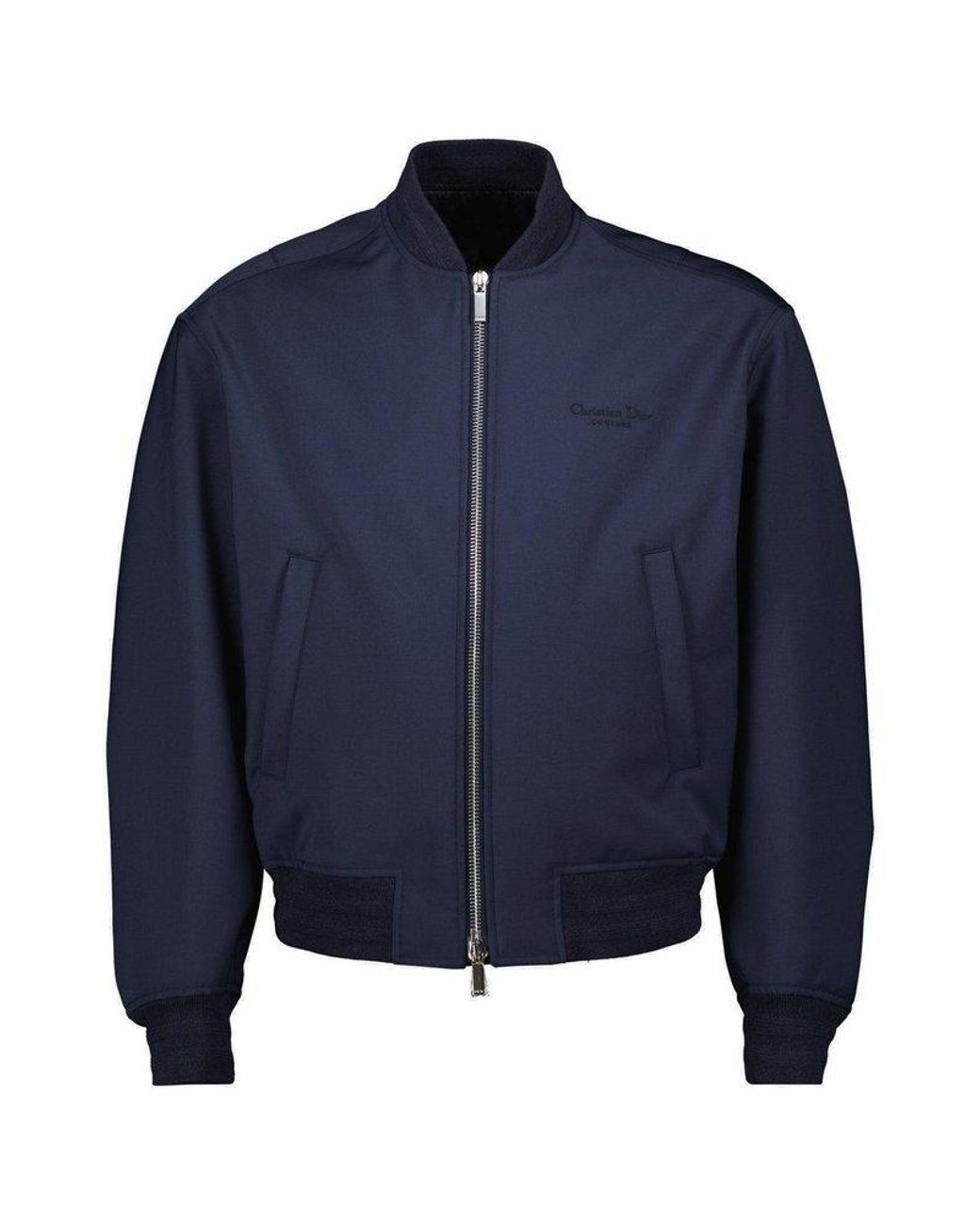 Dior Homme Archives Labels Bomber Jacket in Blue for Men | Lyst