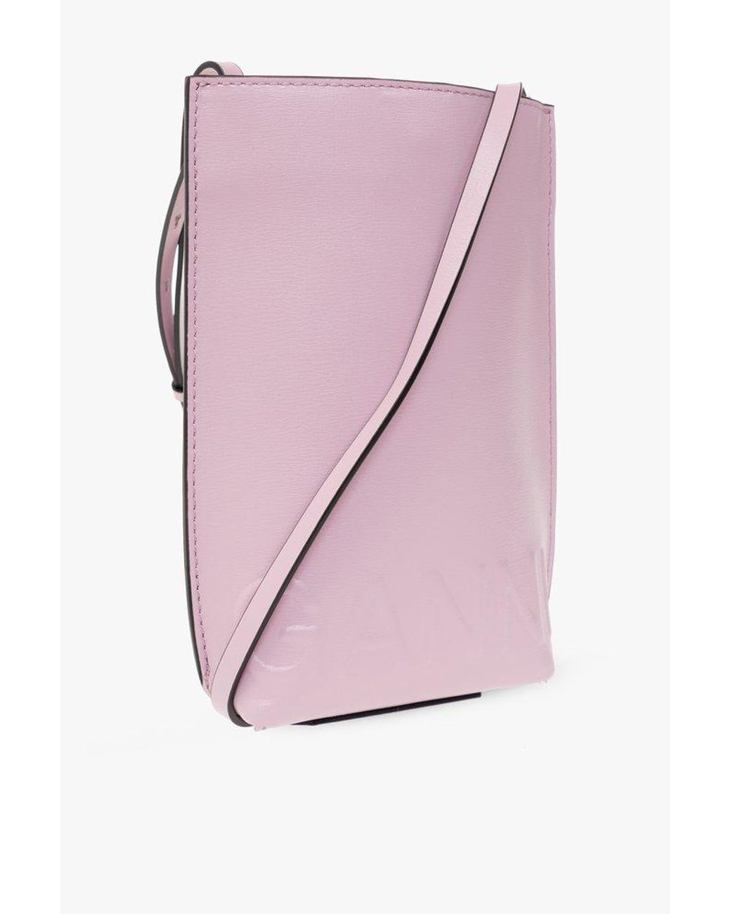 Ganni 'banner Small' Shoulder Bag in Pink | Lyst