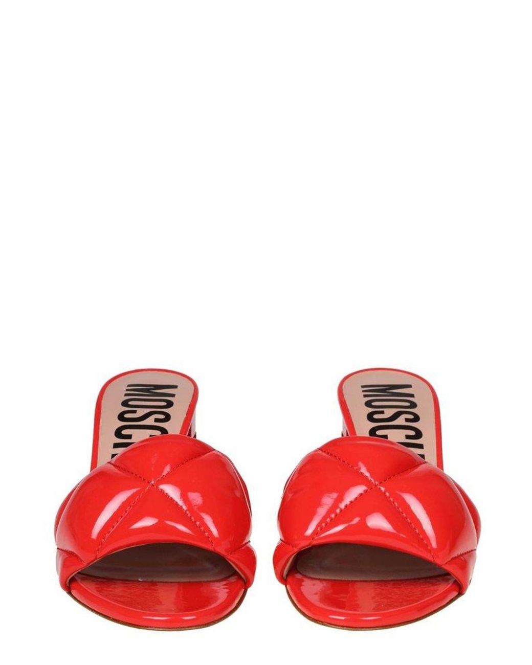 Moschino logo-lettering mules - White