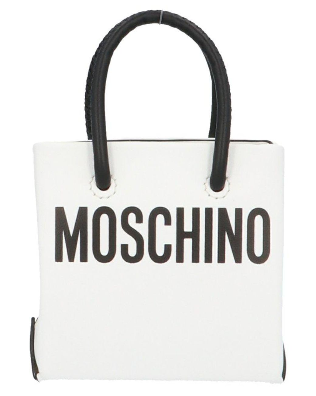 Moschino Mini Logo Crossbody Bag in White Lyst