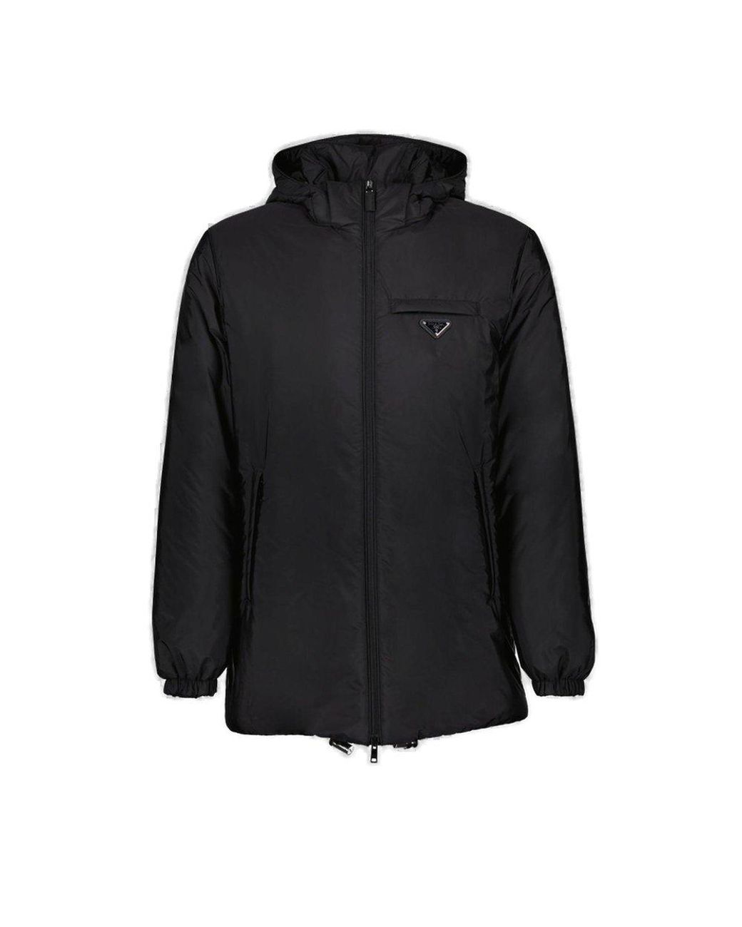prada-Black-Zipped-Hooded-