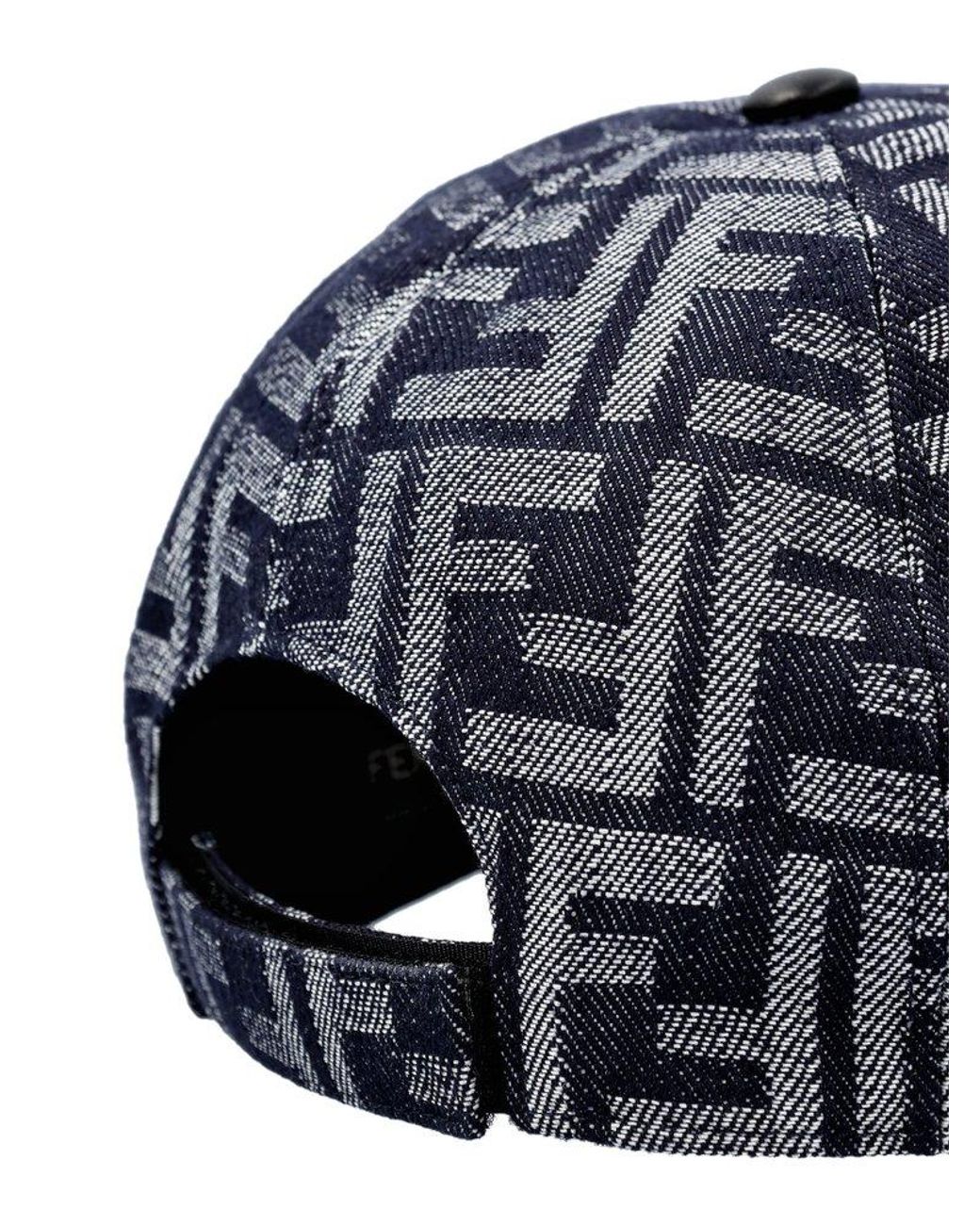 Fendi Logo Baseball Cap in Blue for Men Lyst UK