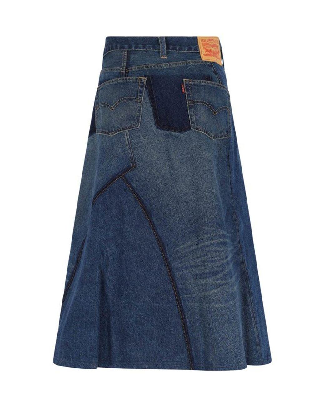 スカート JUNYA WATANABE DENIM ASYMMETRIC SKIRT Junya Watanabe Denim Asymmetric Skirt in Blue | Lyst