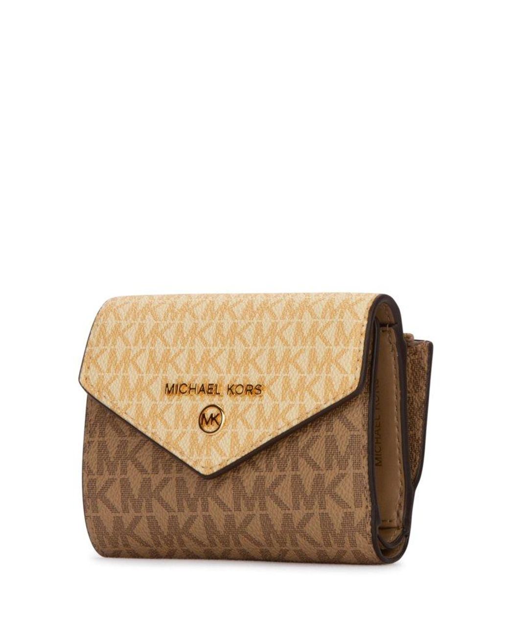 Michael Kors Billfold Wallet, Brown/Yellow 