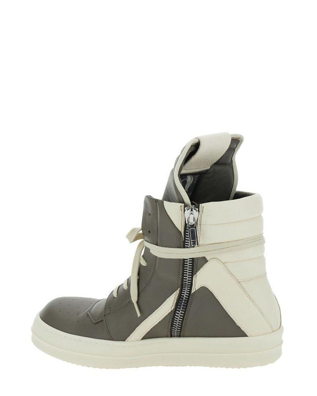 Rick Owens ホワイト Geobasket Hollywood スニーカー メンズ black-and-off-white-hollywood-