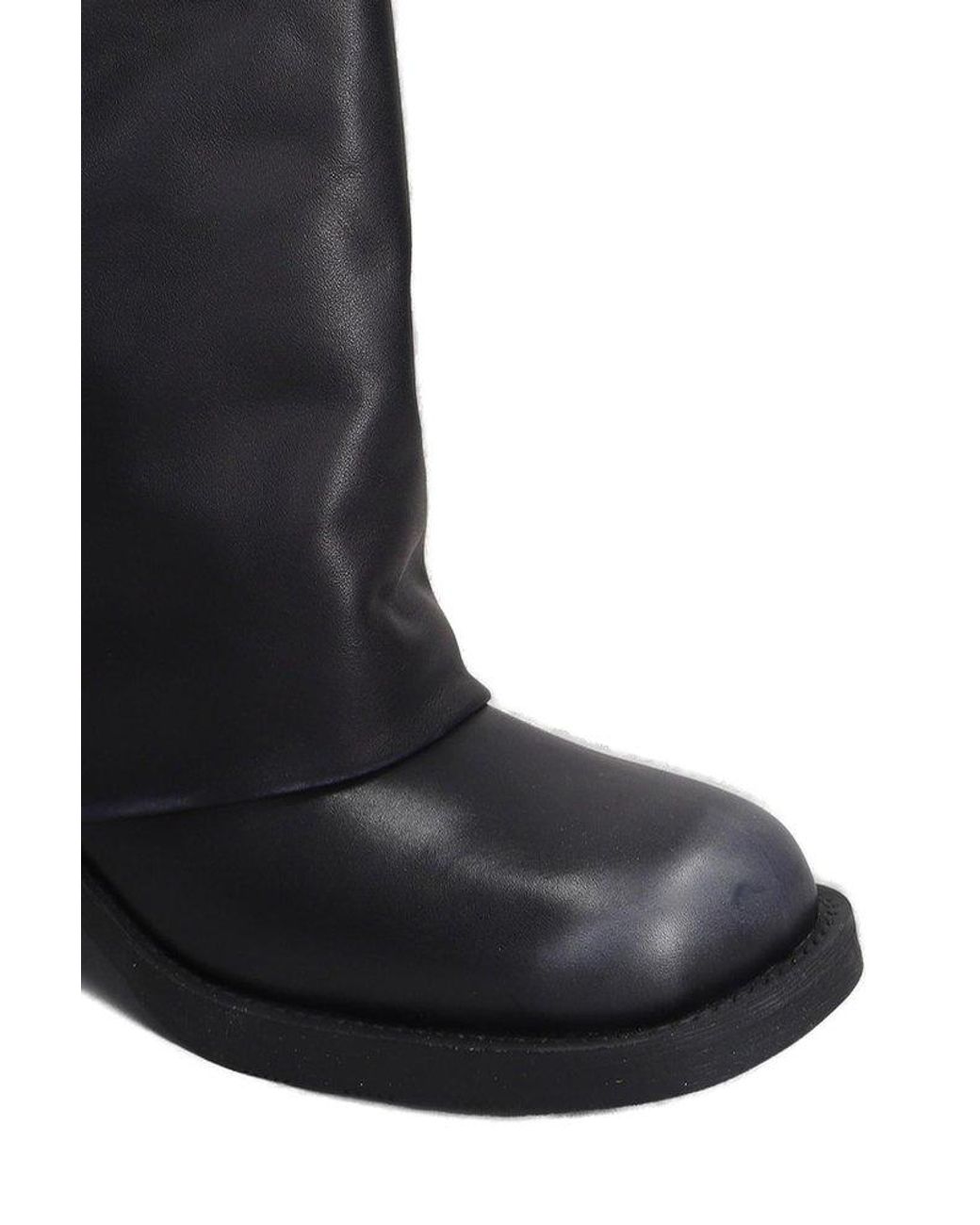 ブーツその他 Ash Tijuana Draped Black Calf Leather Ankle Boots Ash Tijuana High Heels Ankle Boots in Black | Lyst