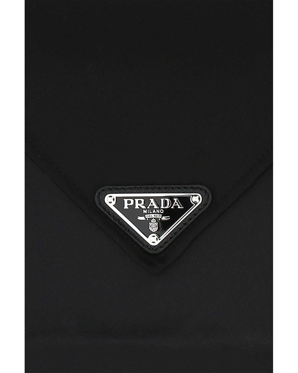 Prada Re-Nylon logo-plaque neckerchief - Black
