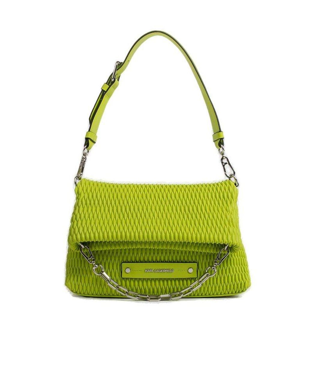 Karl Lagerfeld K/kushion Quilted Folded Tote Bag in Green | Lyst