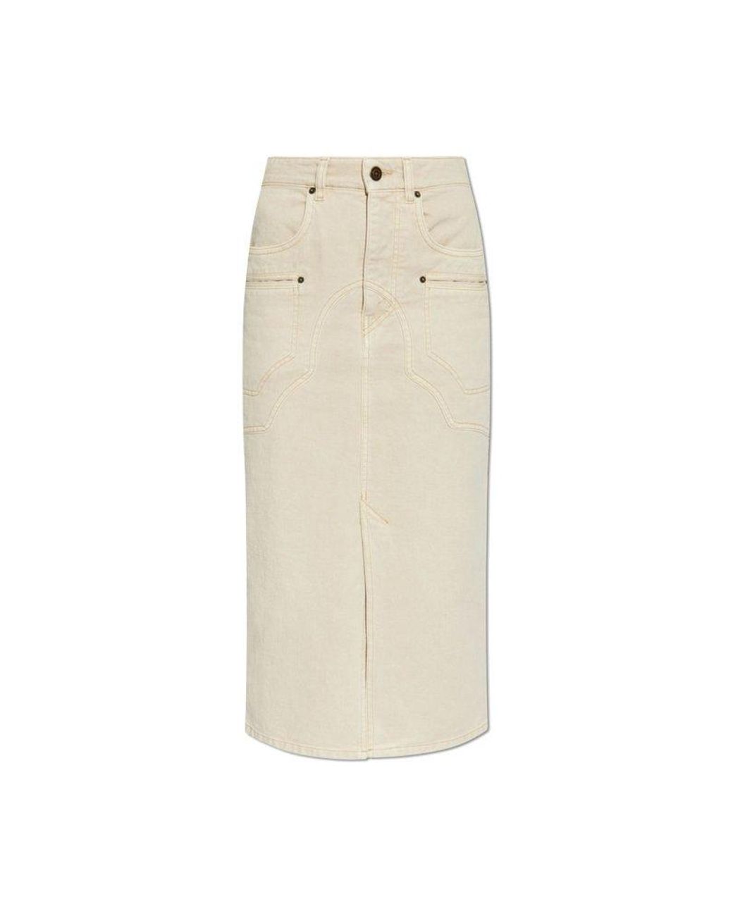 スカート Isabel Marant Britt Skirt BRITT SKIRT Woman ecru | ISABEL MARANT Official online store