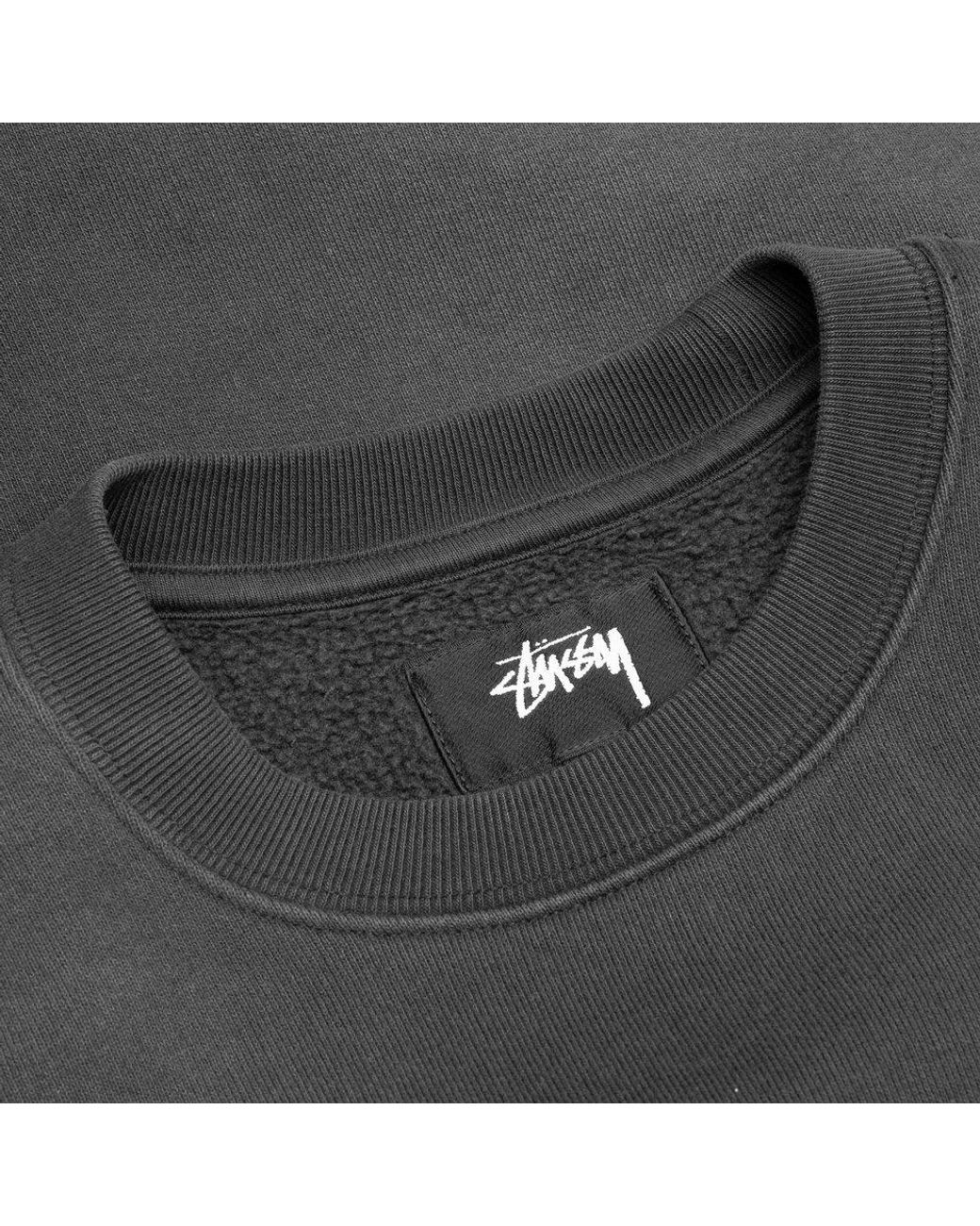 Stussy Stu Relaxed Crewneck Sweatshirt in Black for Men | Lyst