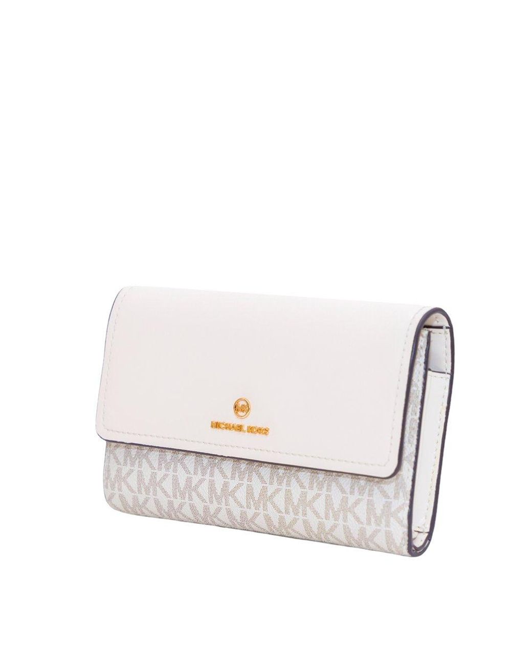 MICHAEL Michael Kors Logo Plaque Wristlet Wallet in White Lyst UK