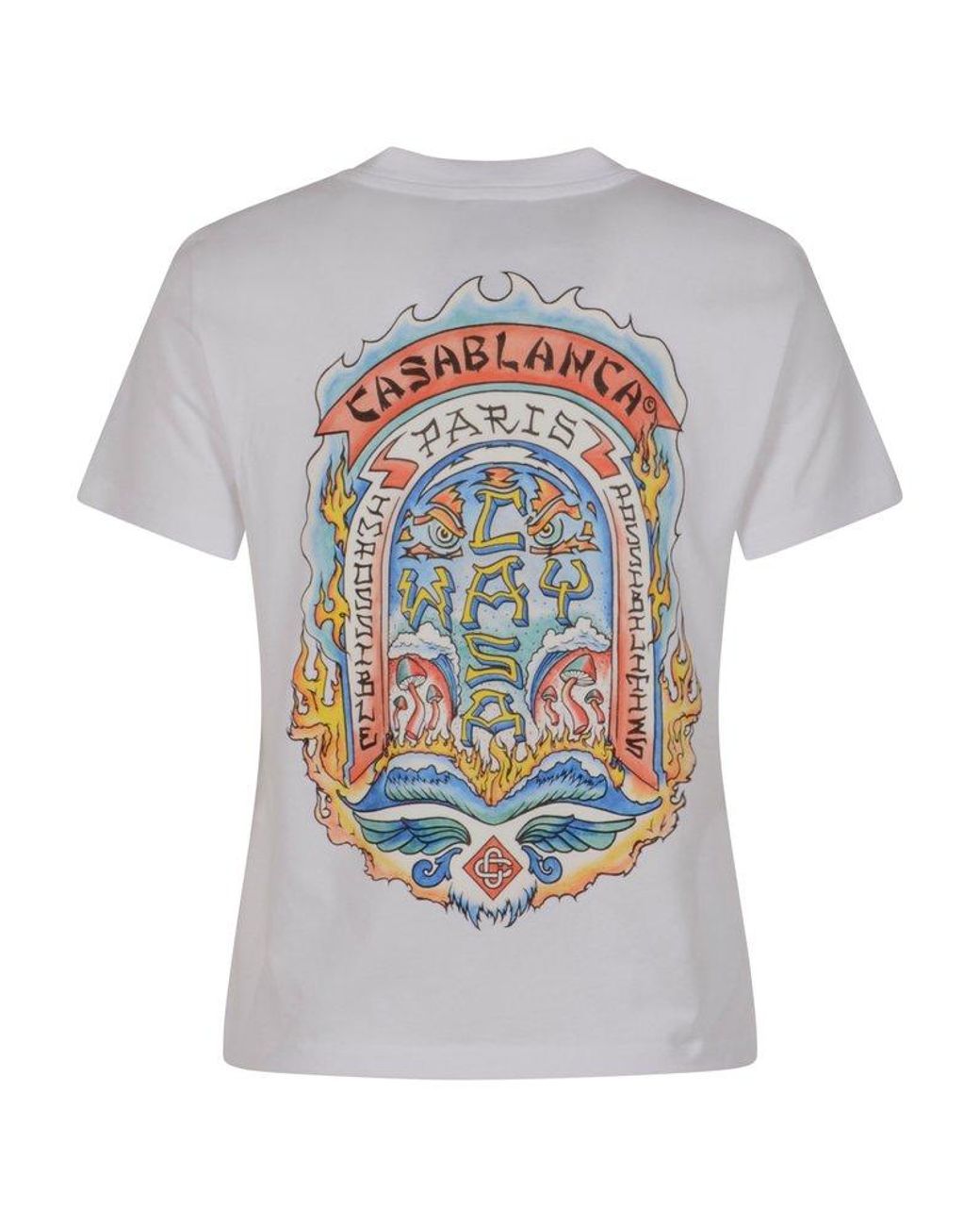 CASABLANCA Casa Way Skate T-Shirt in Gray | Lyst