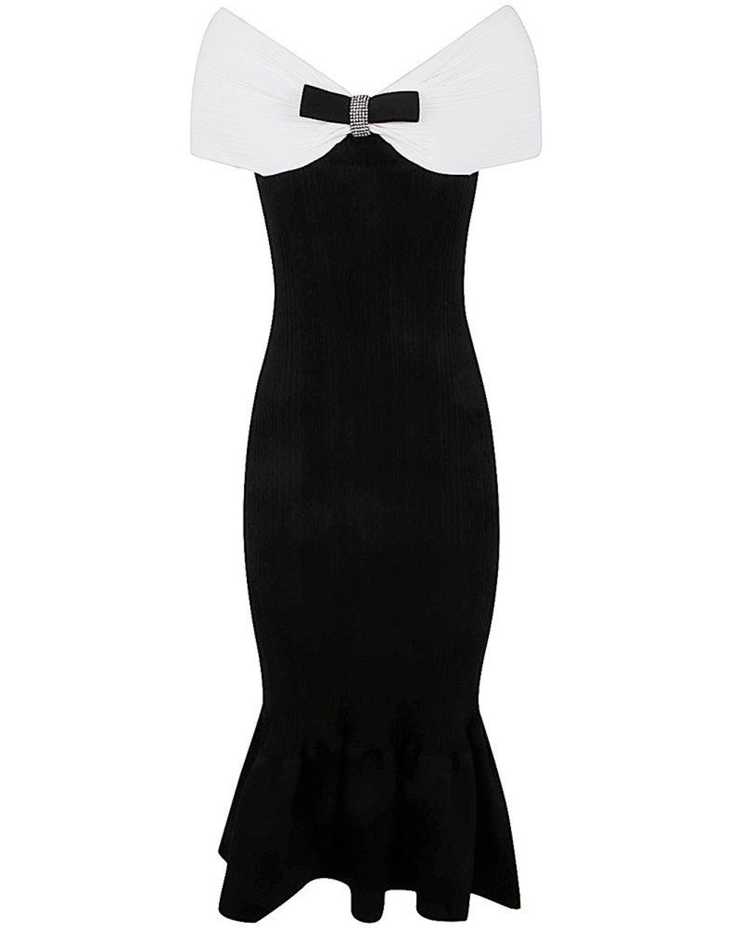 Black Bow Midi Dress