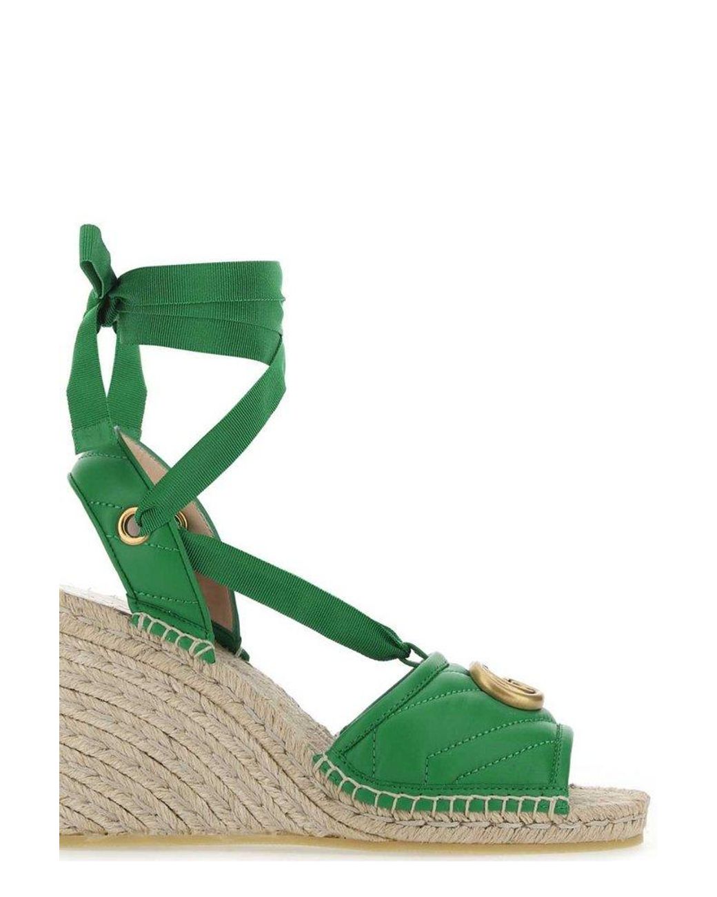 Gucci GG Buckle Wedge Sandals - Farfetch