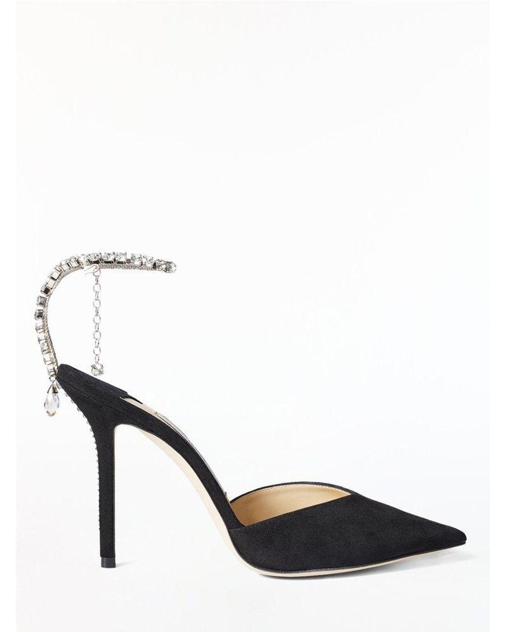 Jimmy Choo Leather Saeda 100 Pumps in Black | Lyst UK
