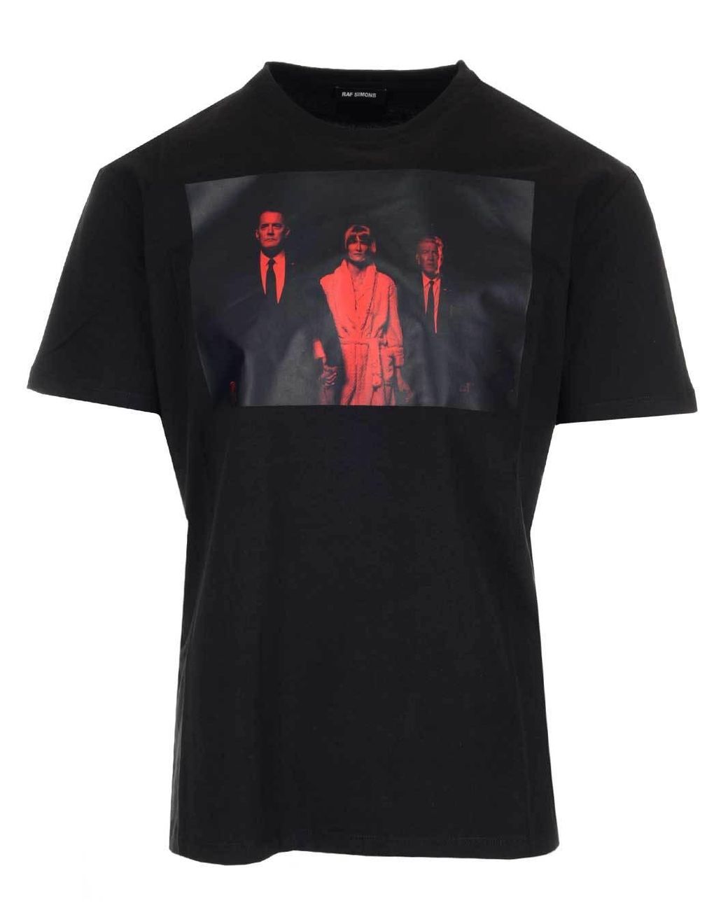 Raf Simons Twin Peaks Graphic-print Cotton-jersey T-shirt in Black for ...