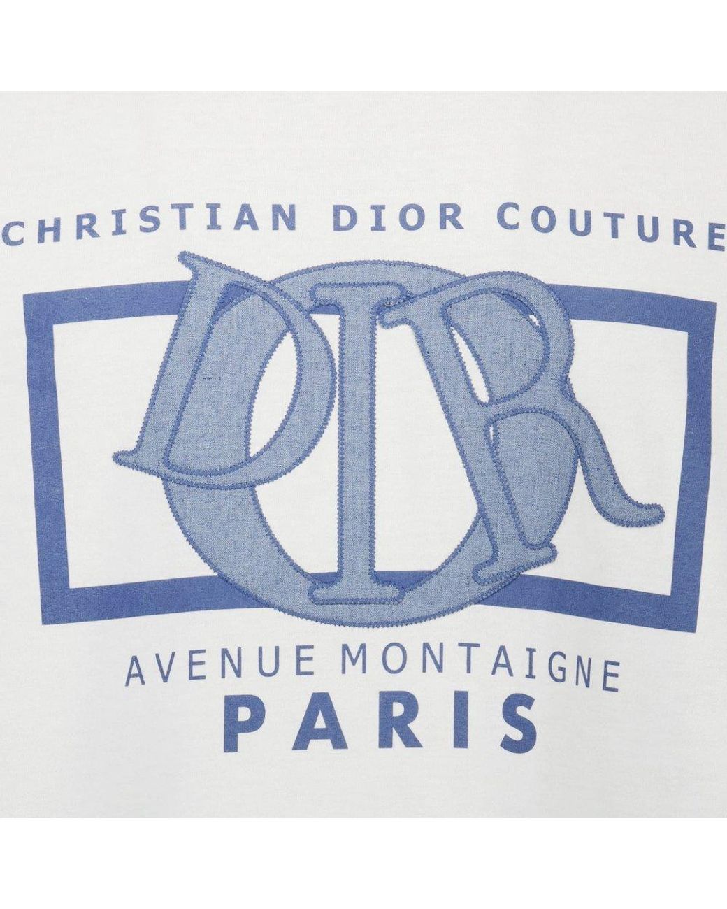 Dior Charm Logo Print Crewneck T-Shirt in White for Men | Lyst