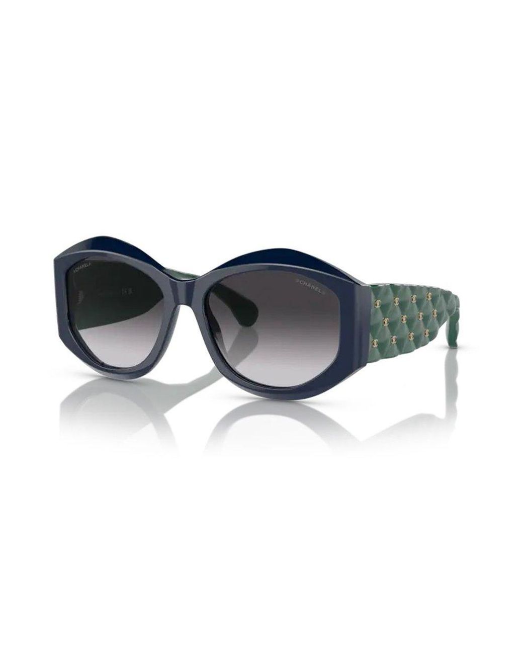 Chanel Women's Oval Frame Sunglasses - Blue