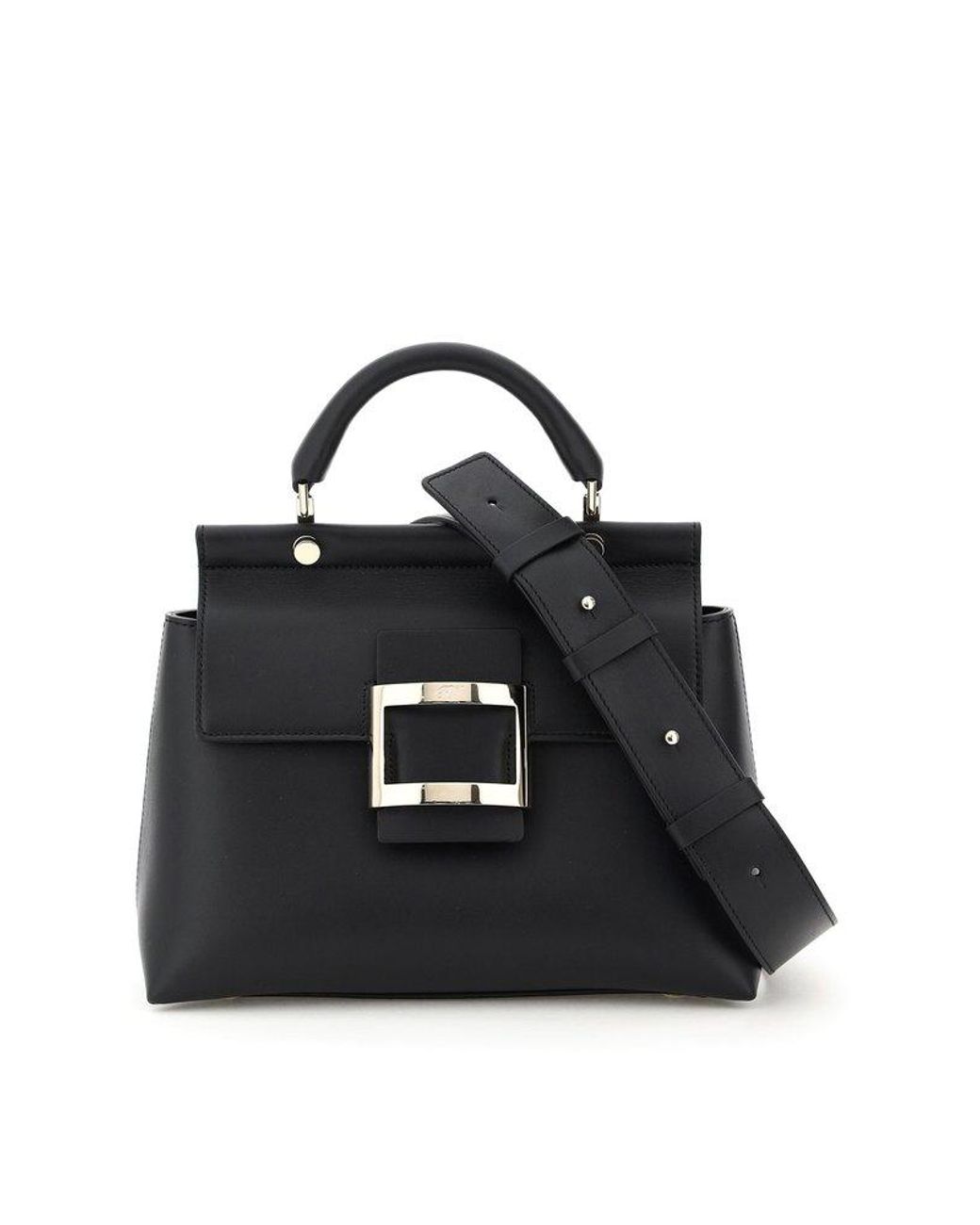 Roger Vivier Viv Cabas Metal Buckle Tote Bag in Black Lyst UK