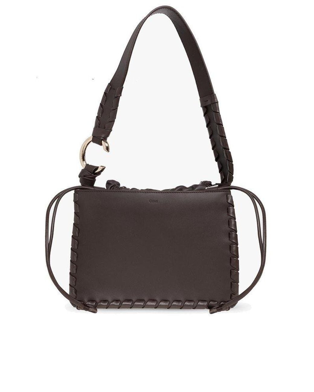 Sac à Main Chloé Mate Multi Gusset Neuf - Cuir Mat Marron Sépia, Bandoulière, Finition Dorée