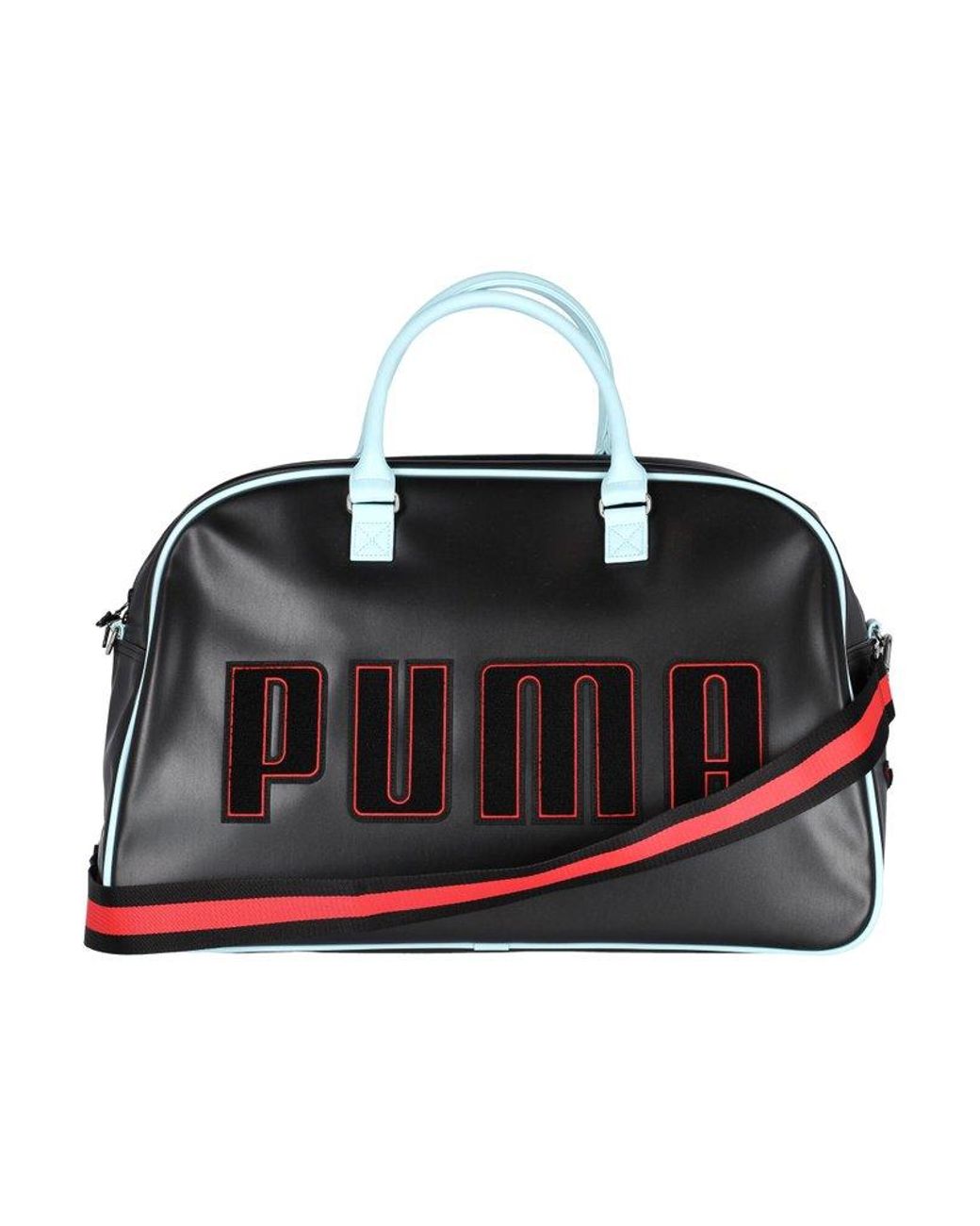 PUMA Contrasttrim Zipped Tote Bag in Black Lyst
