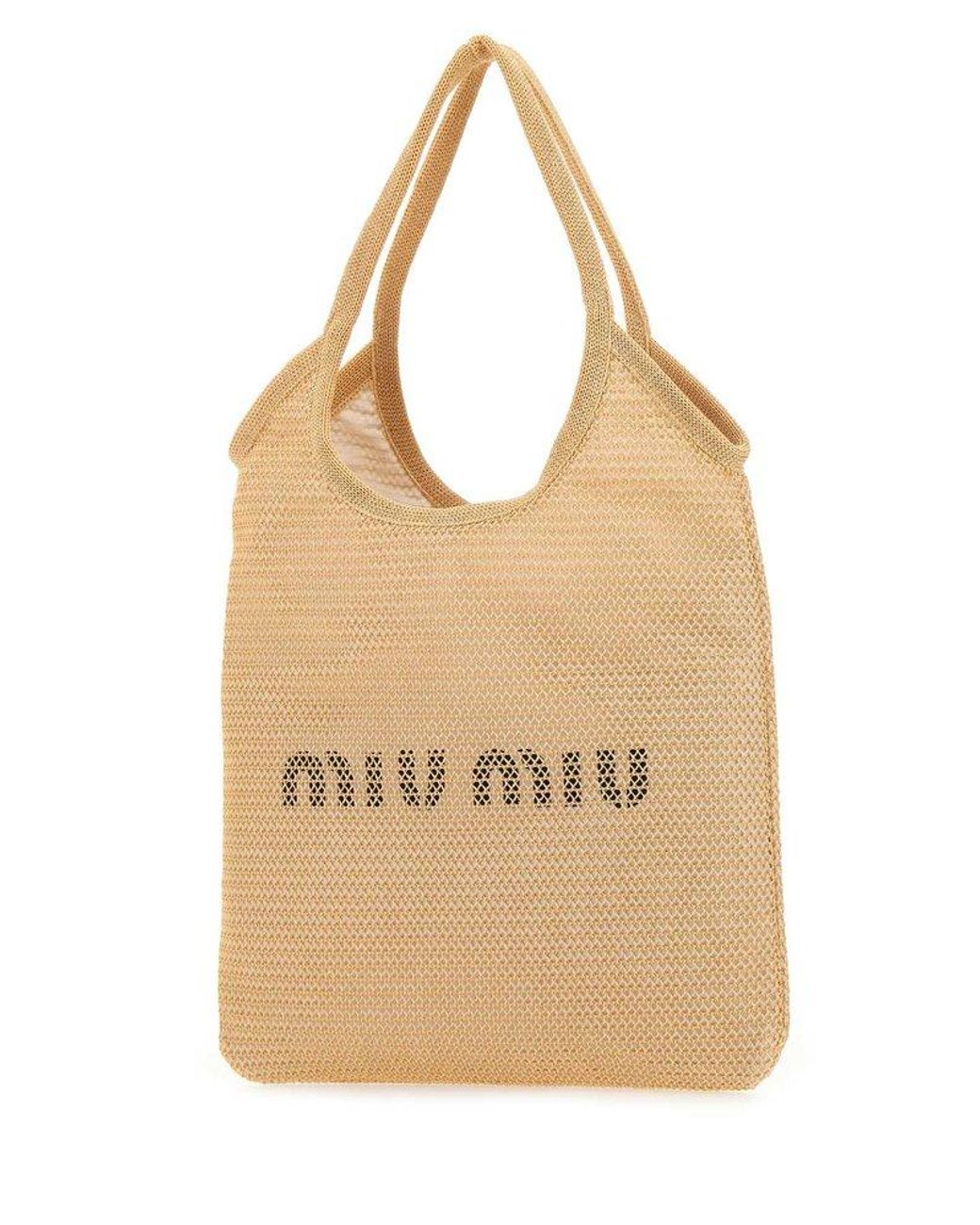 miu-miu-Beige-Logo-Print-Tote-