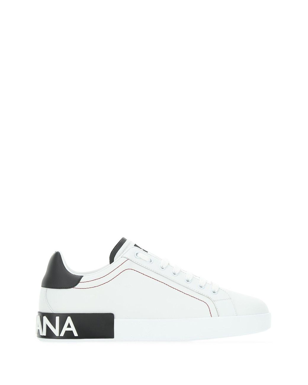 Dolce & Gabbana Leather Low Top Sneakers in White for Men - Lyst