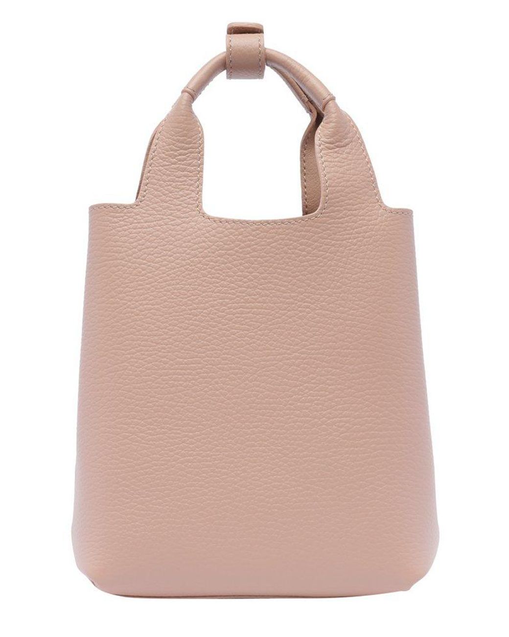 トートバッグ HOGAN H-BAG MINI SHOPPING H EMBOSSED BEIGE ROSATO Hogan H-bag Mini Shopping H Embossed Beige Rosato In Pinkish