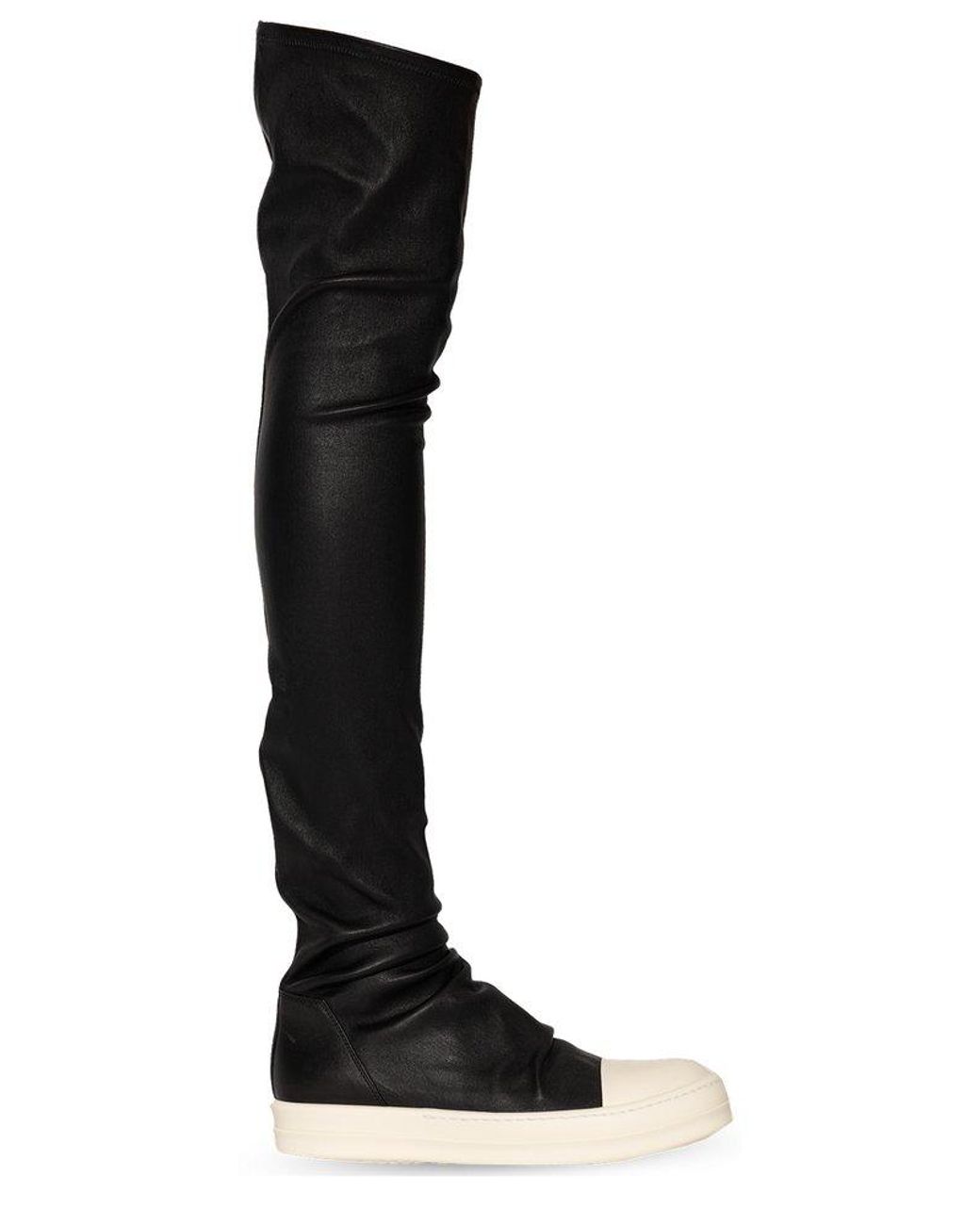 Rick Owens Knee-high Stocking Sneakers in Black | Lyst