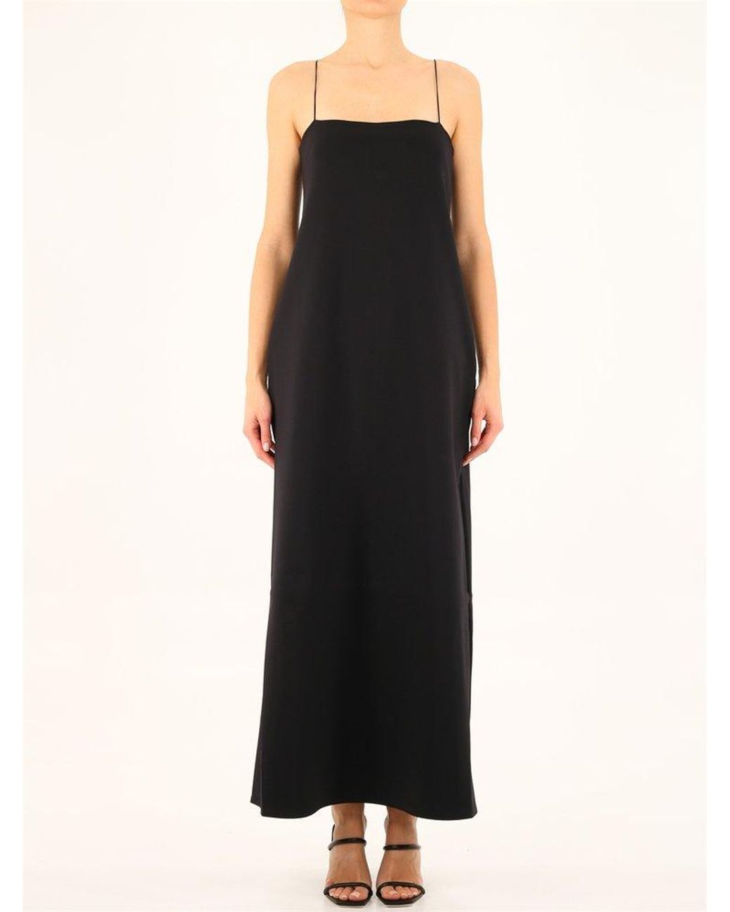 The Row Cenoa Square neck Dress in Black Lyst