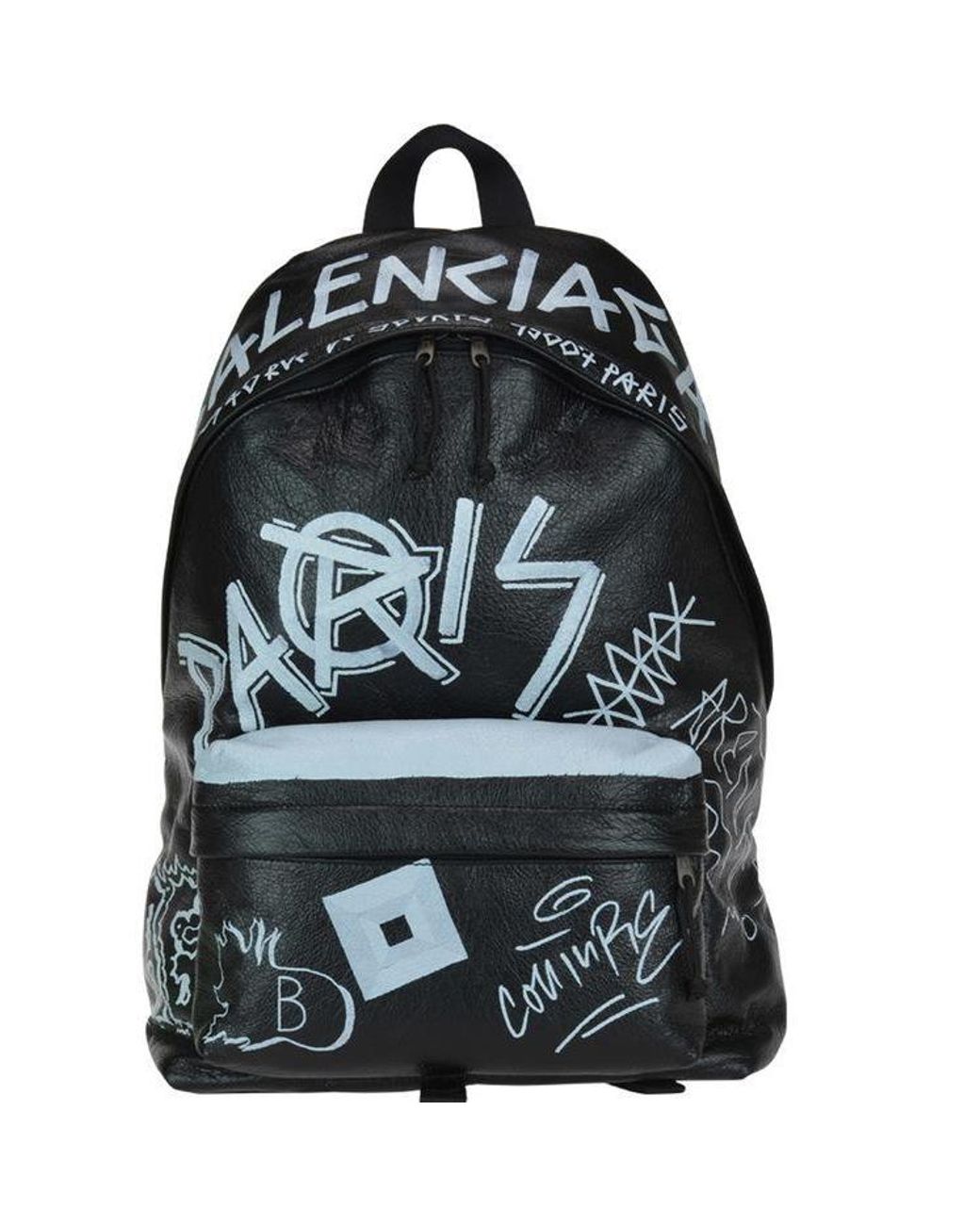 Balenciaga Explorer Graffiti Backpack in Black for Men | Lyst