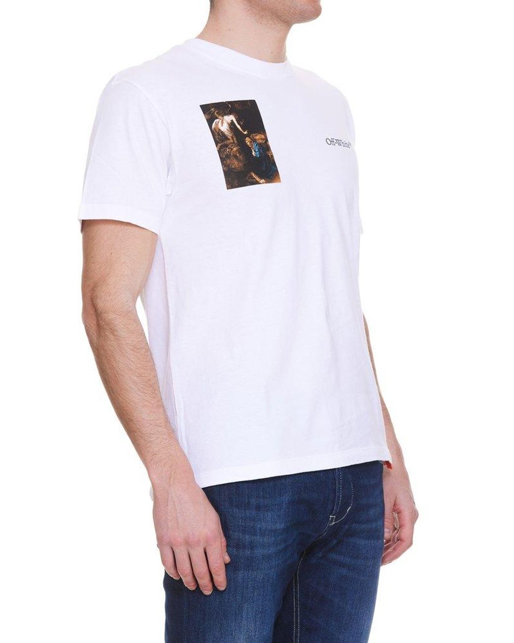 Off-White c/o Virgil Abloh Graphic Printed Crewneck T-shirt