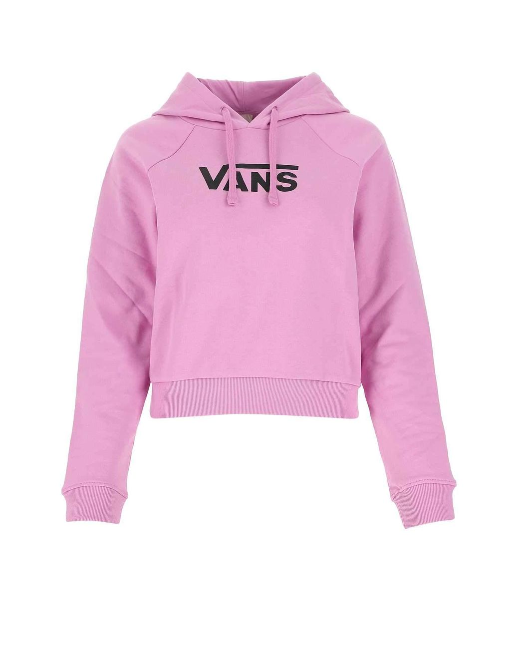 Vans Cotton Logo Drawstring Hoodie in Pink - Lyst