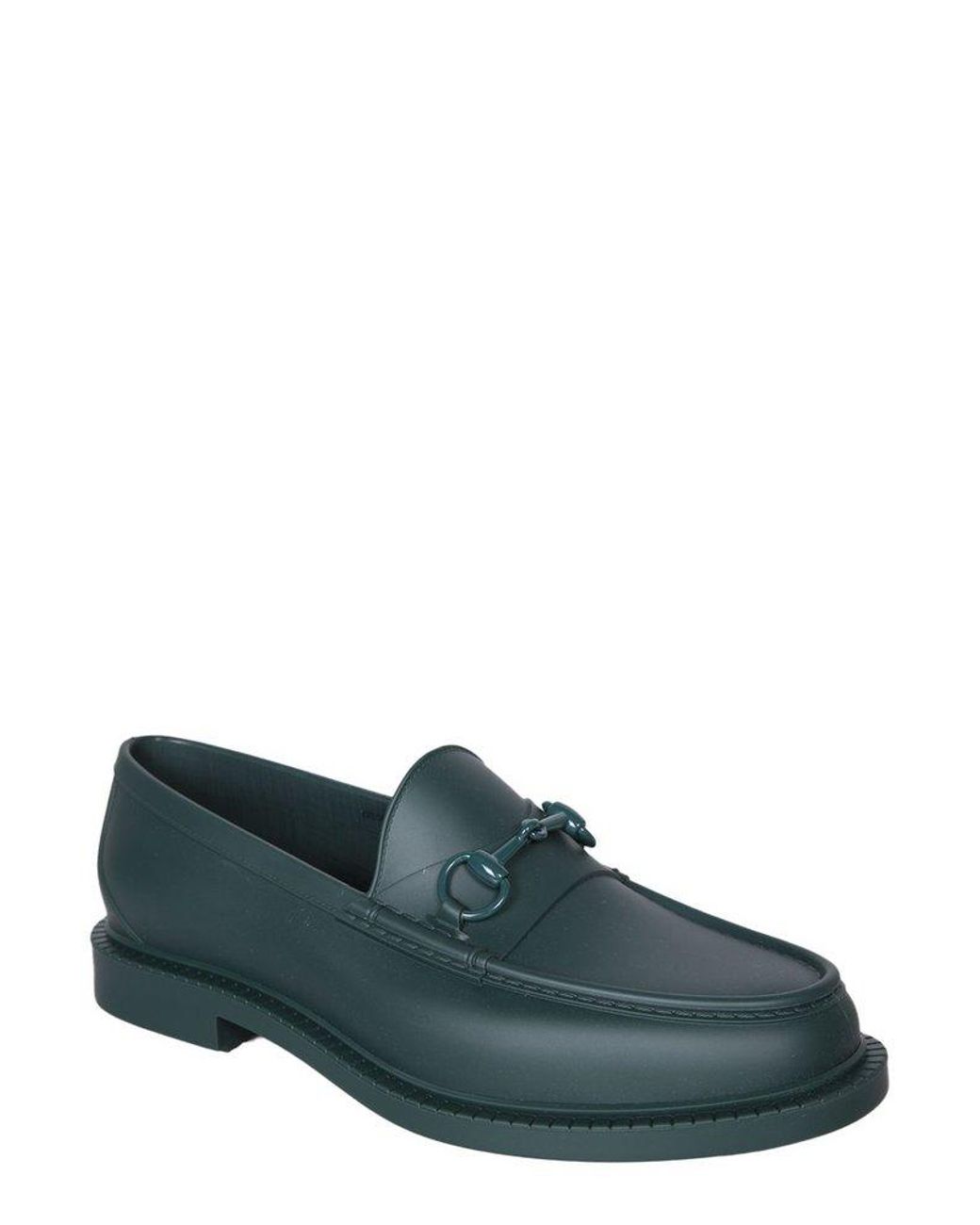 Gucci Enamelled Horsebit Loafer in Green for Men | Lyst