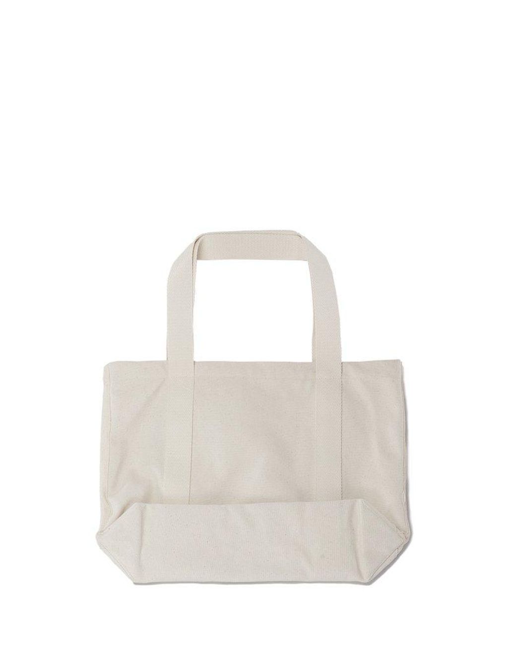 Maison Kitsuné Fox Head Tote Bag in Natural | Lyst UK