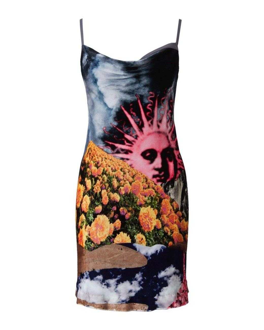 Acne Studios Graphic Print Fitted Slip Dress | Lyst Acne Studios Graphic Print Fitted Slip Dress | Lyst
