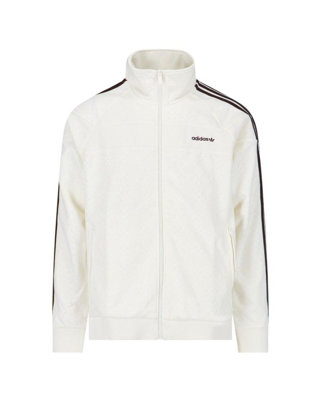 adidas '80s Premium Embossed 3-Stripes Track Top - White